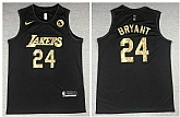 Lakers 24 Kobe Bryant Black Commemorative Swingman Jersey,baseball caps,new era cap wholesale,wholesale hats